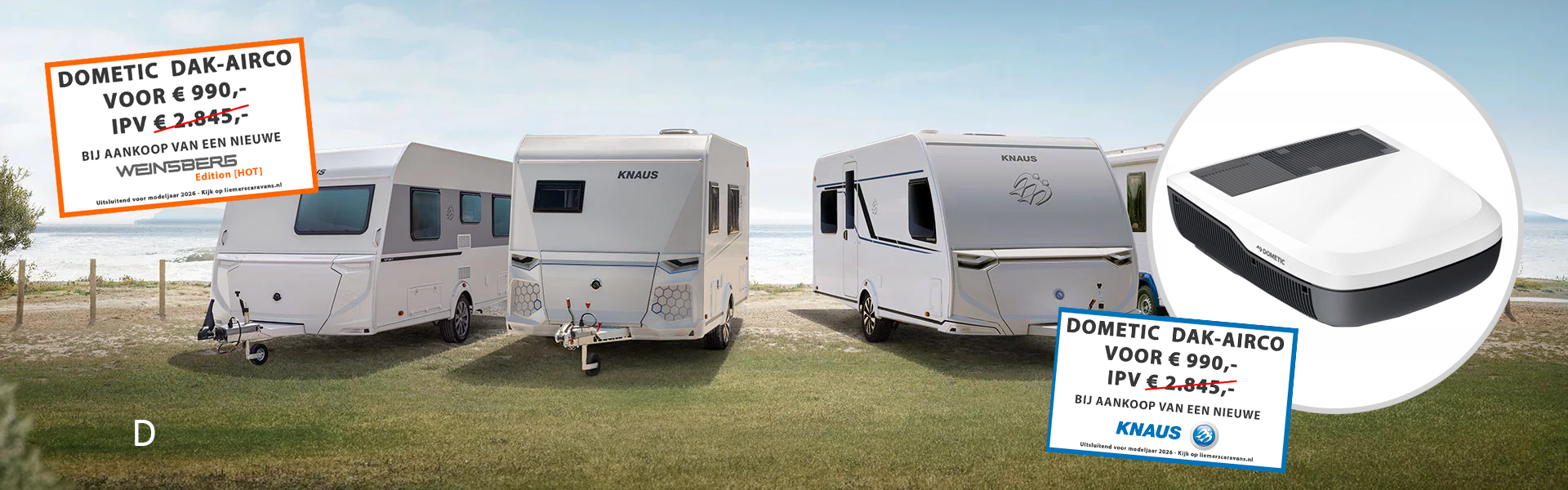 Dometic FJX4 2200 dak-airco voor € 990,-